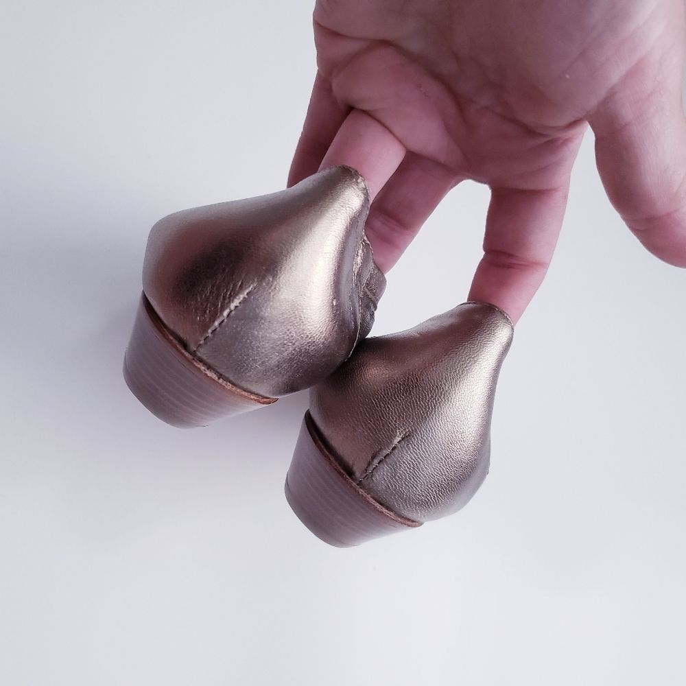 AGL Metallic Silver/Champagne gold Heels - Picture 4 of 6